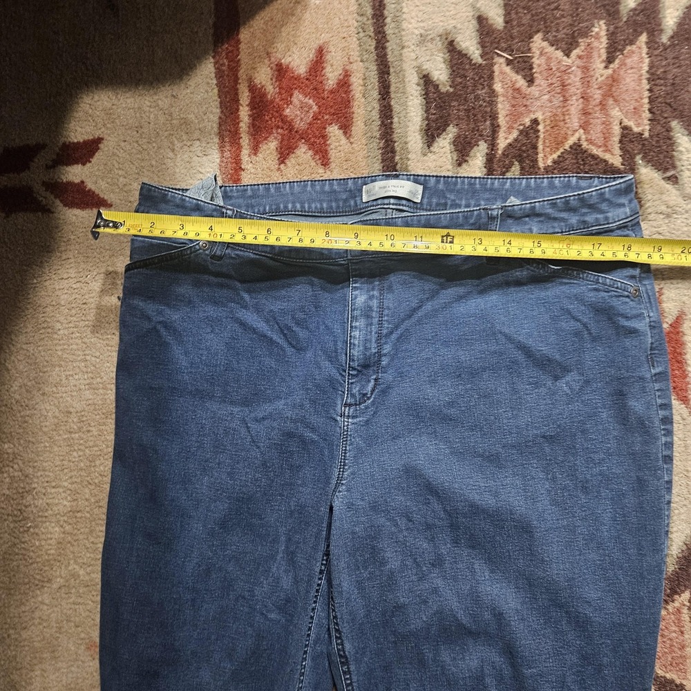 Jjill Jeans Womens 18 Blue Medium Wash Straight Leg Stretch Denim - Picture 4 of 10